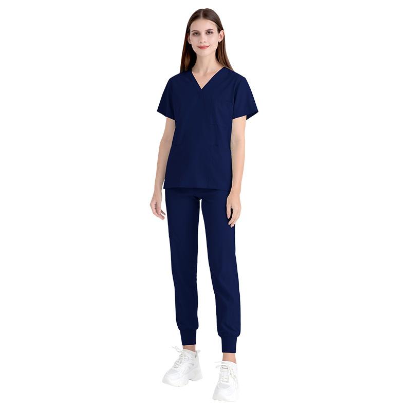 Women and men Soft V-Neck Scrubs Top  Stretch and Durable Fabric Medical Uniform