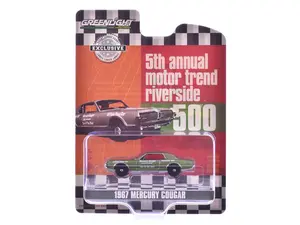 1967 Mercury Cougar "Riverside 500 Official Pace Car" Green Metallic "Hobby Exclusive" 1/64 Diecast Model Cars by Greenlight