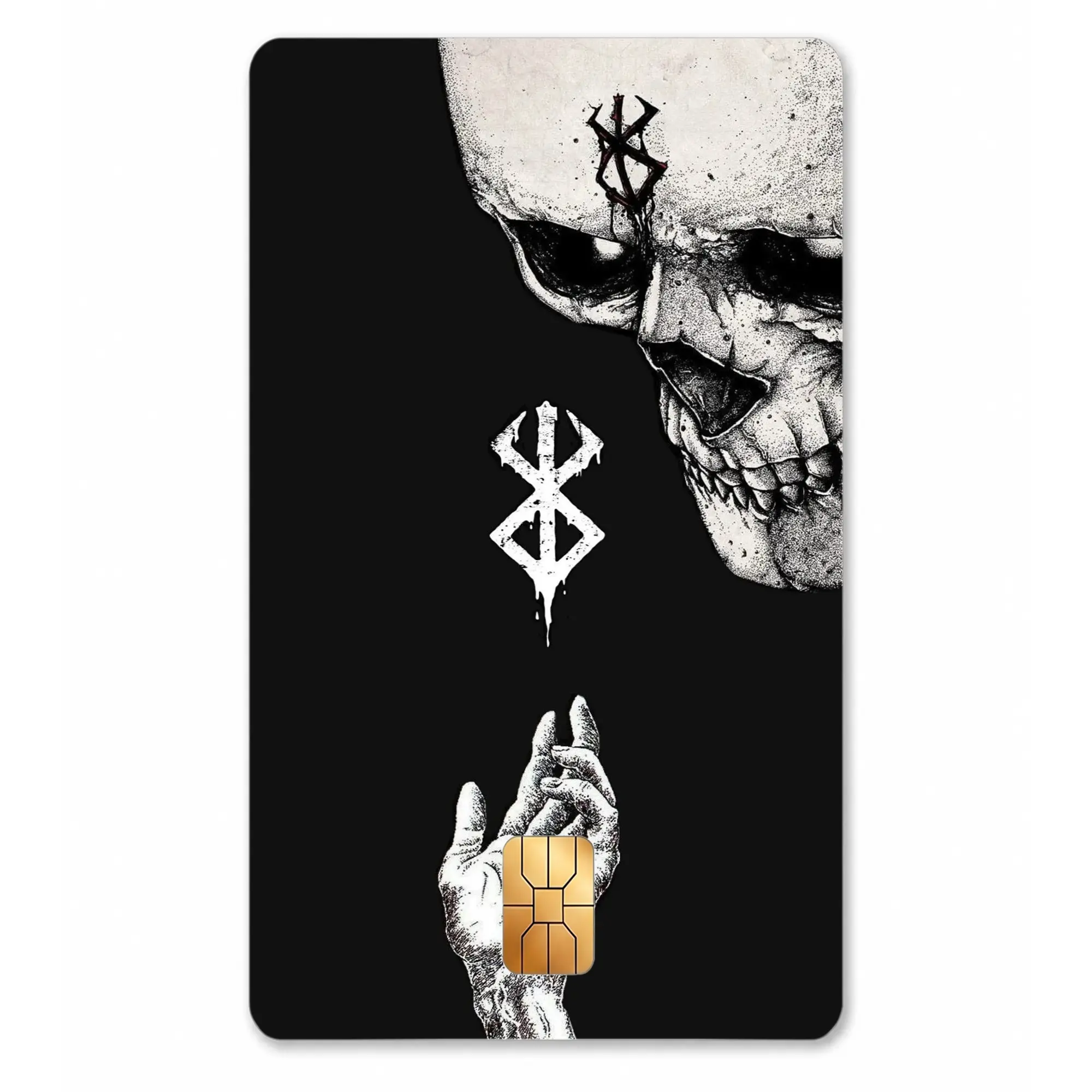 Anime Credit Card Skin Inspired by Berserk, Black Swordsman Wallet Decal, Guts Manga Card Sticker, Dark Fantasy Anime Merch Gift