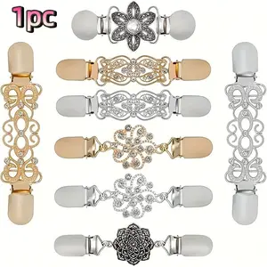 Adjustable Metal Brooch for Dresses, Shirts, Scarves, Sweaters, Pants, Vintage Style, Durable Zinc Alloy, All-Season Use, Non-Slip Design
