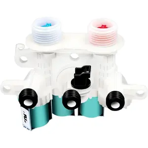 W11096268 W11220230 Water Inlet Valve Compatible with whirl-pool ken-more Washing Machine Replaces W10632527 W10758829 W10853296 W11096268 etc (120V 60Hz)