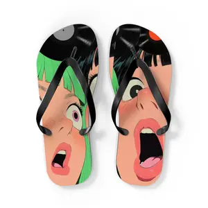 Colorful Anime Flip Flops: Unique Footwear for Beach Days, Summer Vibes, Fun Fashion, Gift Idea, Casual Wear