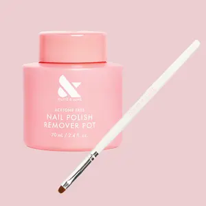 Nail Polish Remover Pot + Nail Polish Clean Up Brush