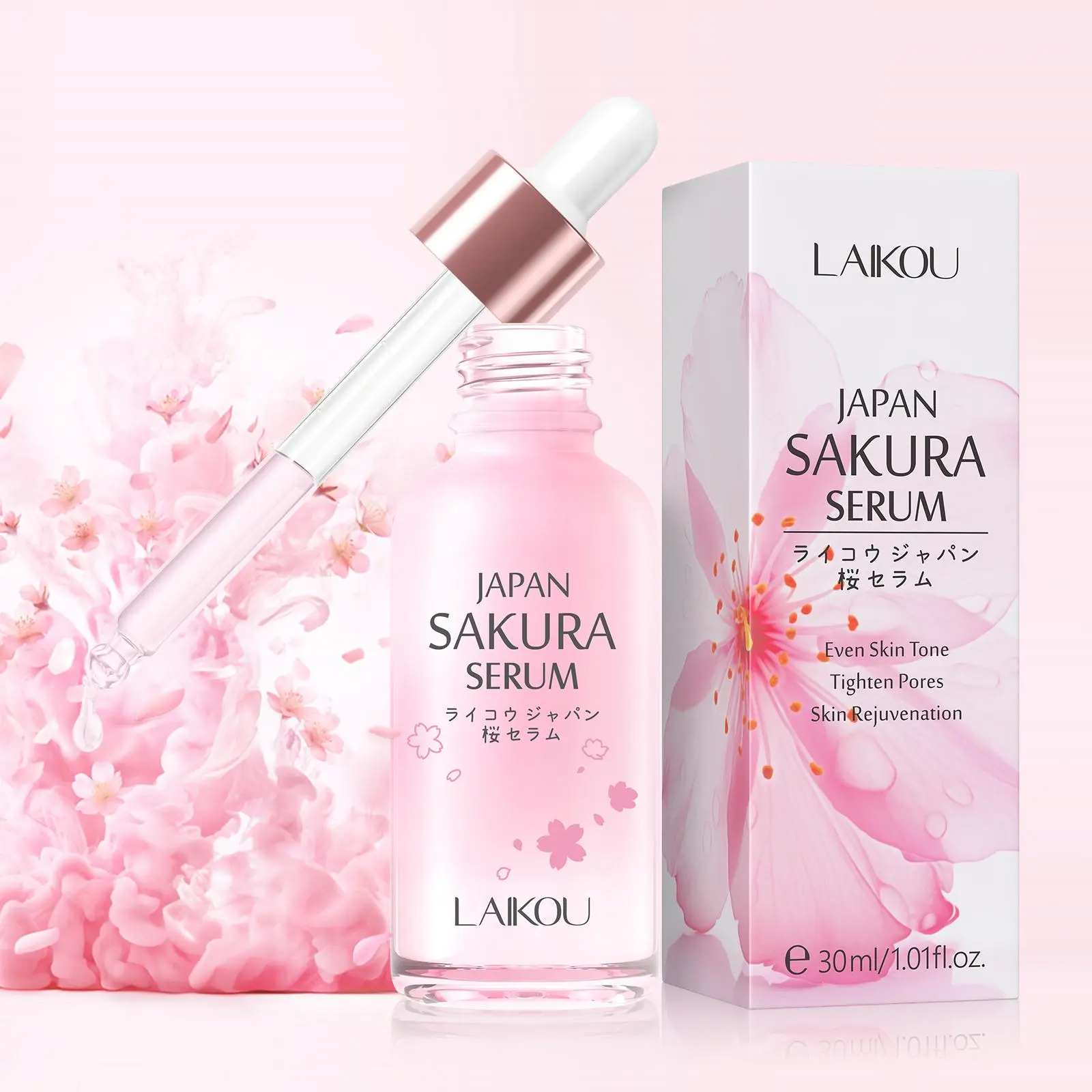 Sakura Serum, Glow Deep Serum, Brighten Even Serum, Brightening Facial Serum, Brighten Skin Tone, Moisturizing Facial Essence, Hydrating Facial Serum, Face Lotion for Women & Men All Skin Types, Moisture, Hydrate, Face Care Products