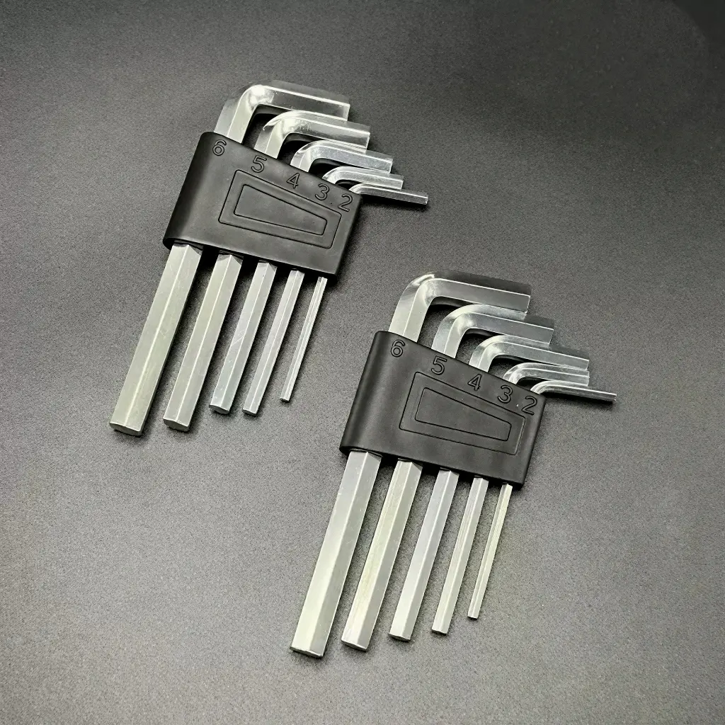 Heavy Duty Hex Key Set 2mm-6mm Sizes Extra Long Flat Head Allen Wrench Set For Home Improvement DIY Tools And Mechanical Repair