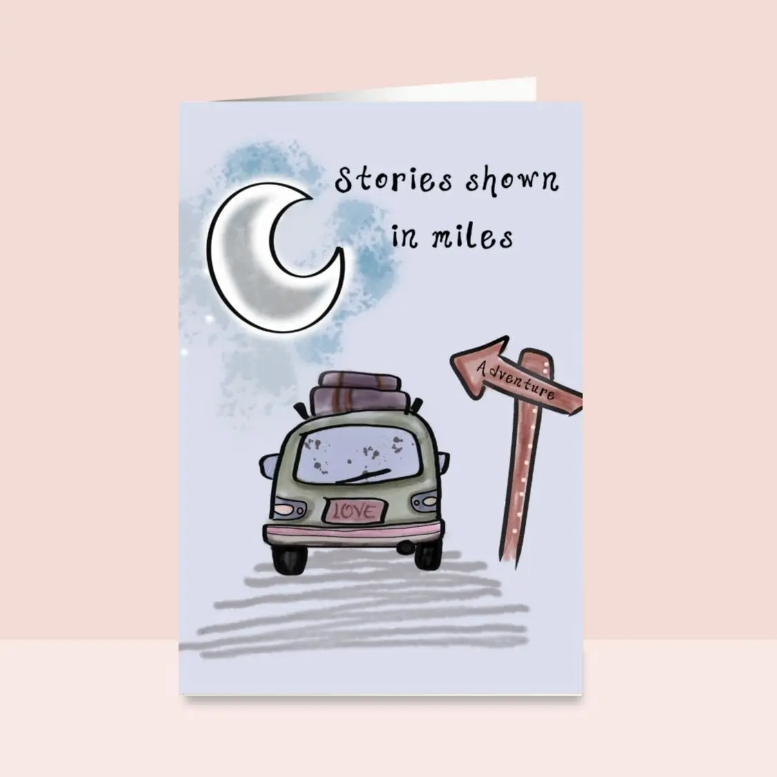 Adventure, road trip and travel Lovers - Hand Illustrated Greeting Card