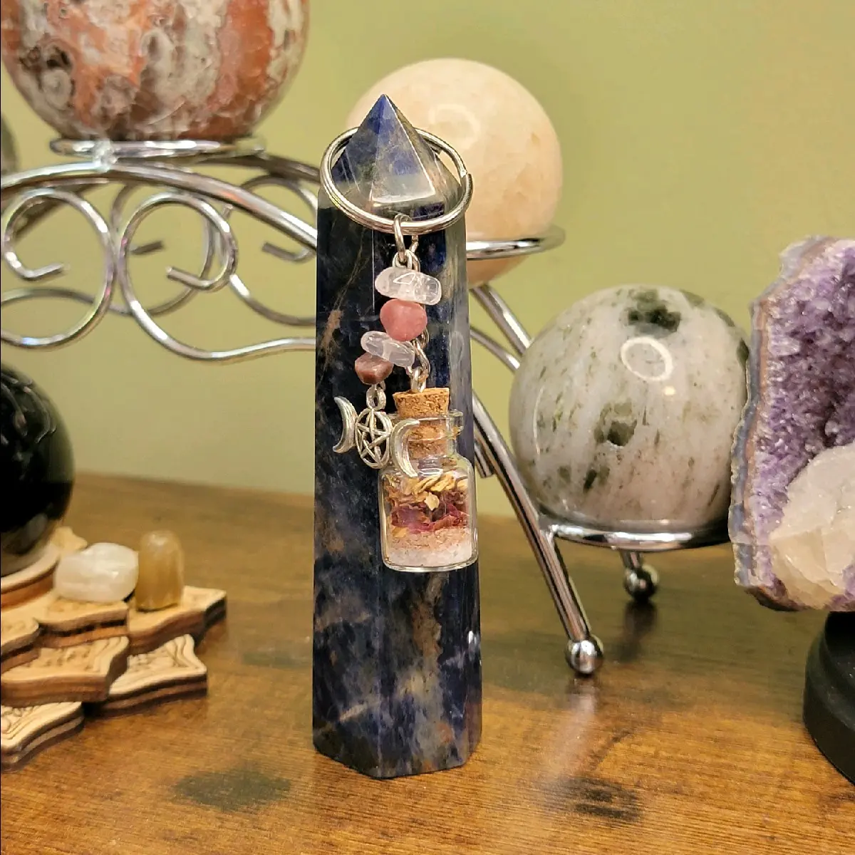 Love & Prosperity Blessing Bottle Keychain