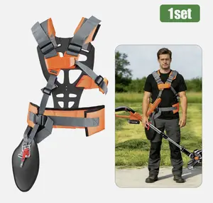 Heavy Duty Weed Eater Adjustable Shoulder Harness Strap for Trimmer Brush Cutter Oxford Cloth PP Stainless Steel Support
