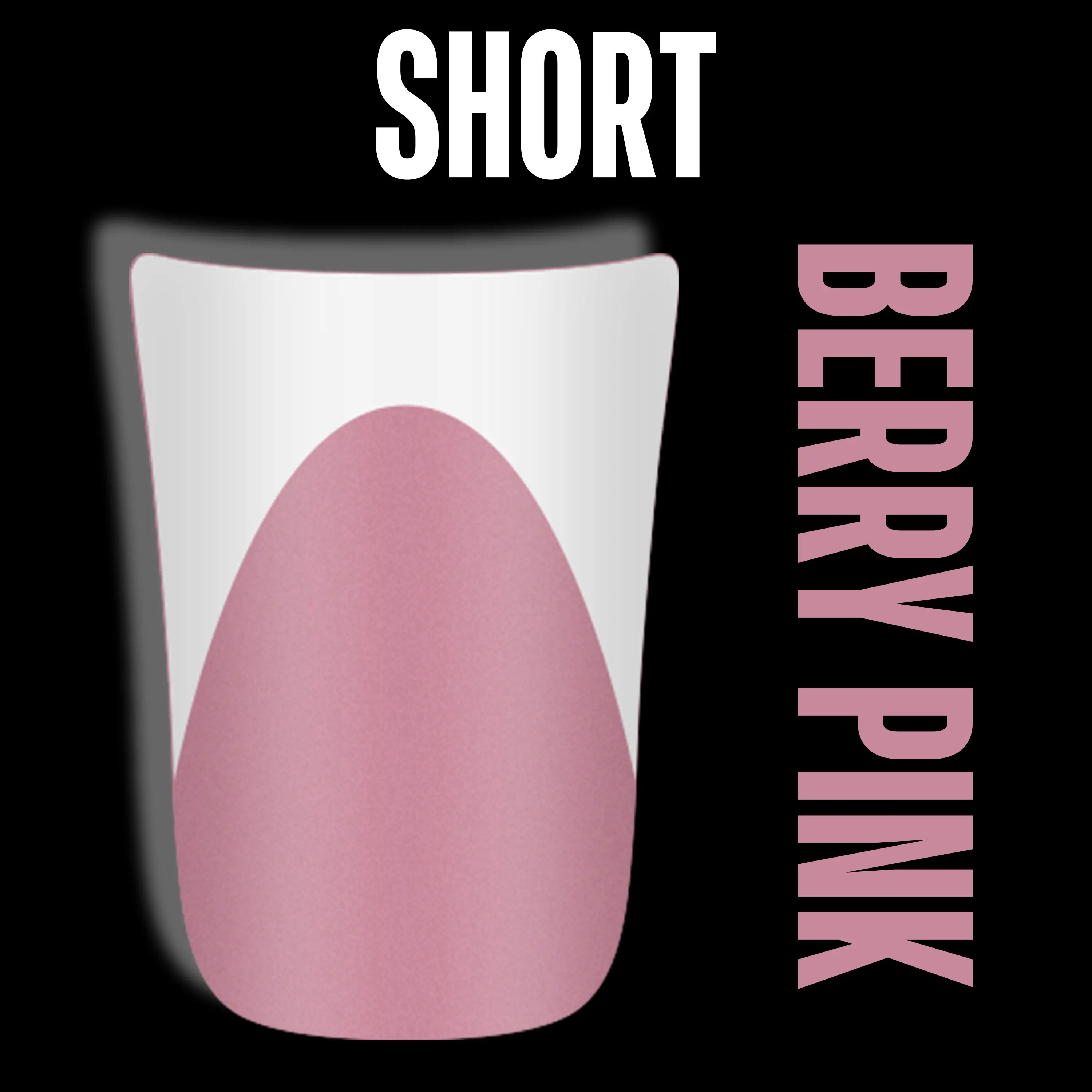 White French Tips Short Duck Nails Berry Pink