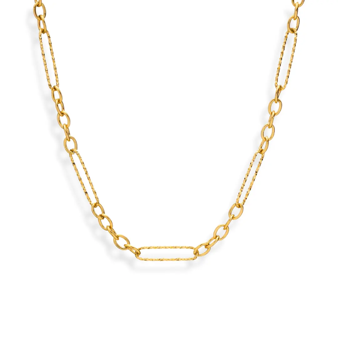 Extra long Paperclip Chainlink Necklace Water Resistant