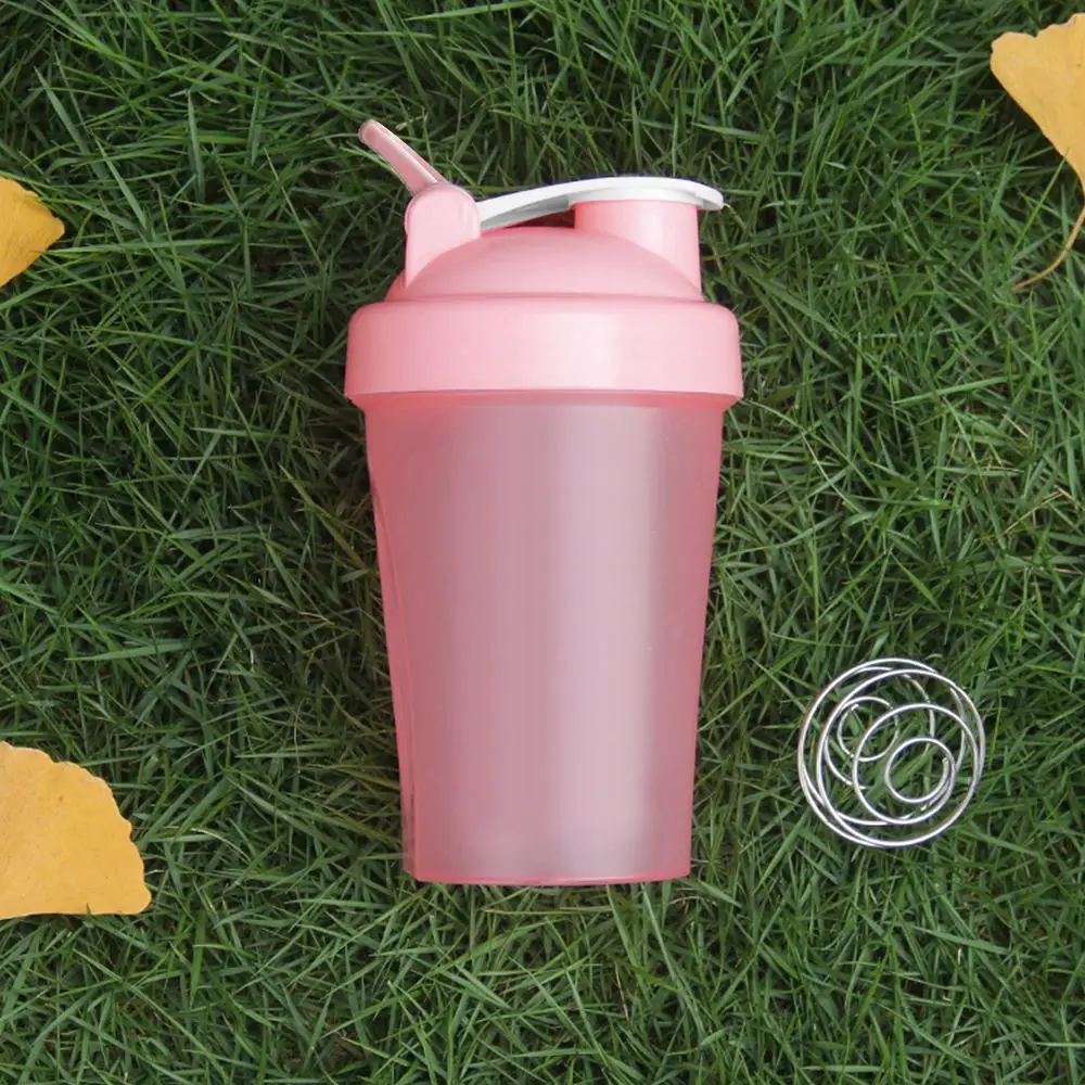 Shaker Bottle, 1 Count Transparent Shaker Cup, Plastic Drinking Cup With Scale, Sports Fitness Water Bottle