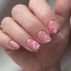 Cute Floral False Nails, Breathable Design, Ideal for Women, Trendy Nail Art Accessory, Perfect for Daily Wear & Special Occasions, French Nail Art