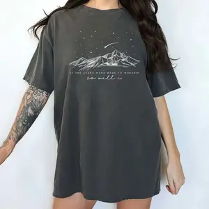 If The Stars Were Made To Worship So Will I Shirt, Religious Unisex Graphic Printed Tee, Bible Verse Unhinged Shirt, Christian T-shirt, Comfy Fabric Graphic Tee, Women's Tops, Womenswear, Menswear, Cotton Fabric Tee