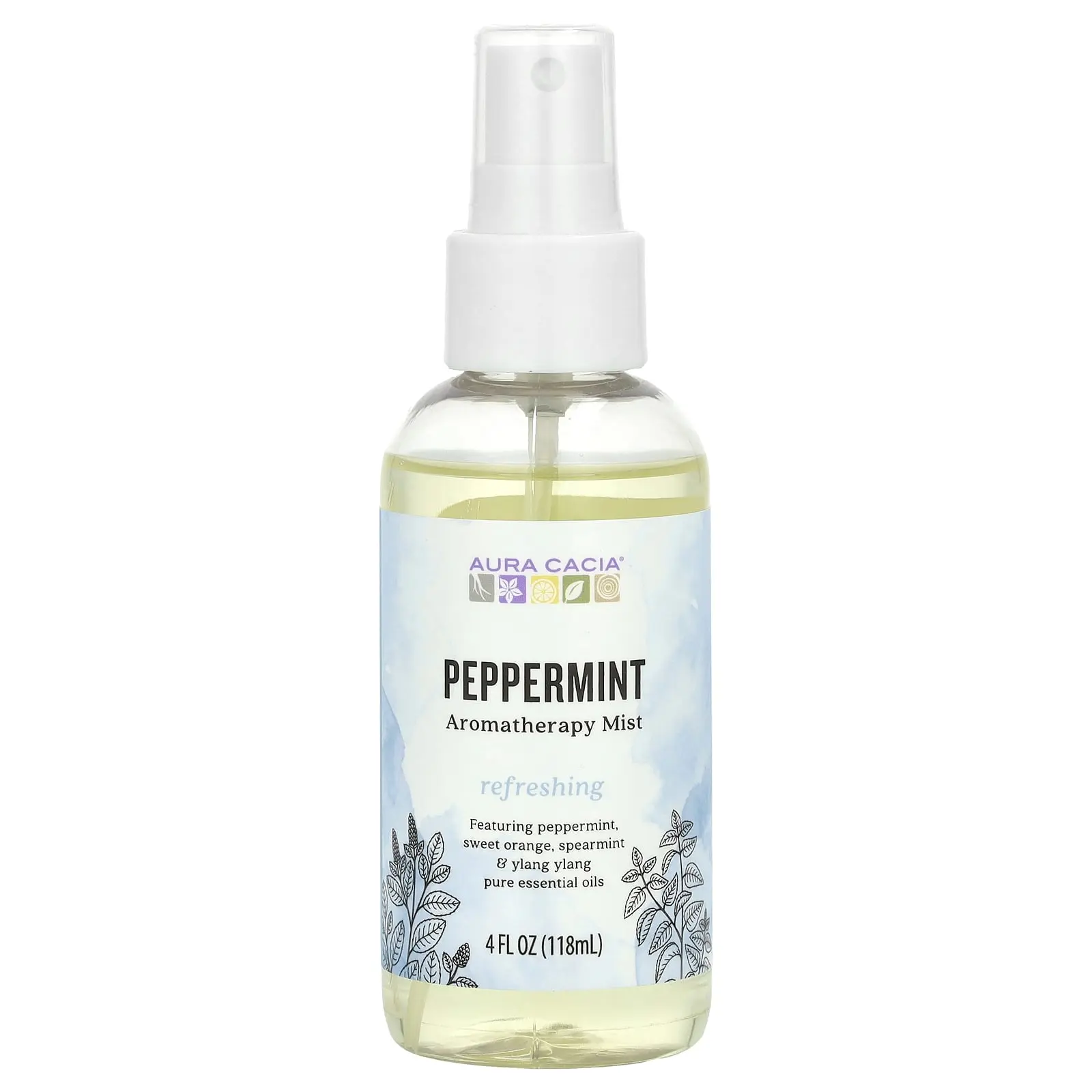 Aura Cacia Aromatherapy Mist, Peppermint, 4 fl oz (118 ml) Aura Cacia Aromatherapy Mist, Peppermint, 4 fl oz (118 ml)