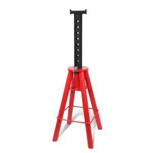 DNA Motoring 10 Ton (20000lbs) 28"- 47.5" Heavy Duty Steel Pin-Type Trucks Trailers Jack Stand Red