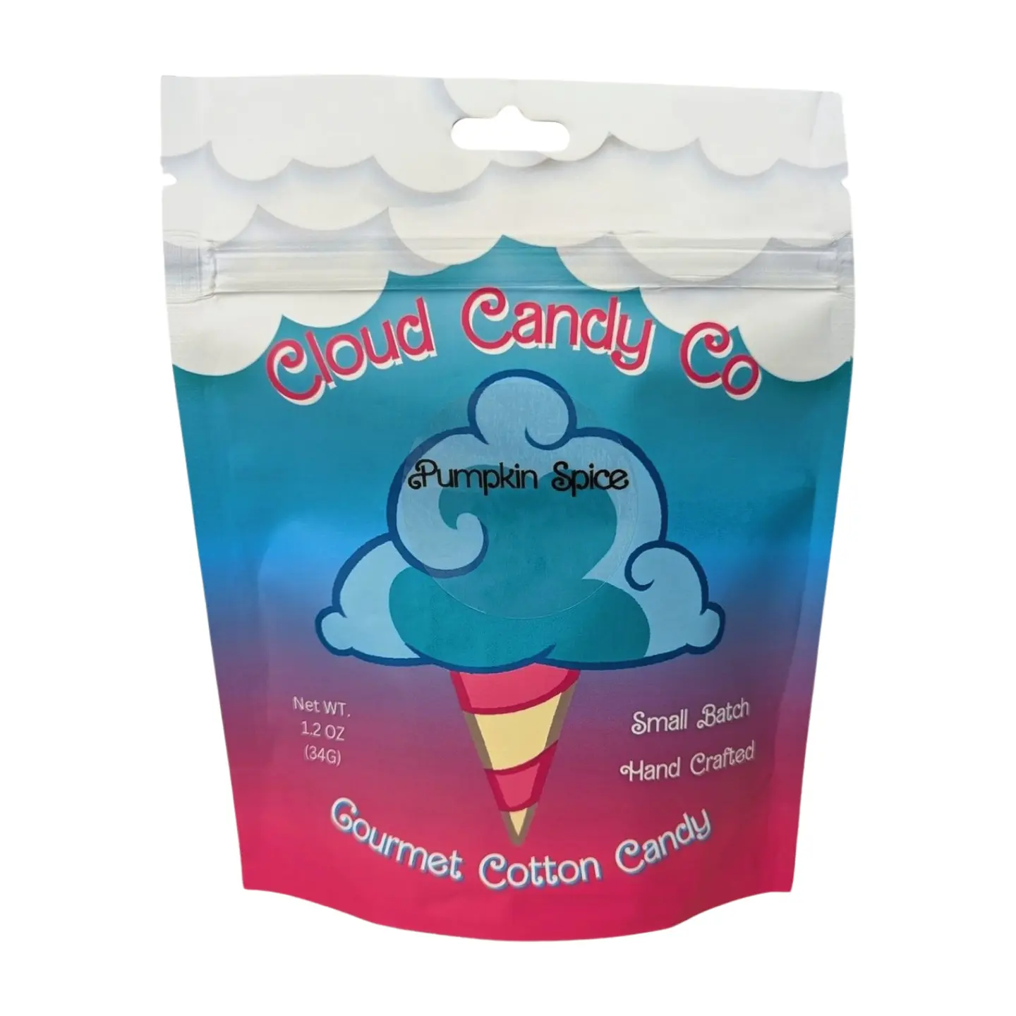 Pumpkin Spice Flavored Cotton Candy - Sweet Snack Candy Snack Sweet