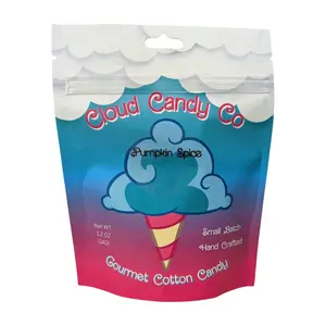 Pumpkin Spice Flavored Cotton Candy - Sweet Snack Candy Snack Sweet