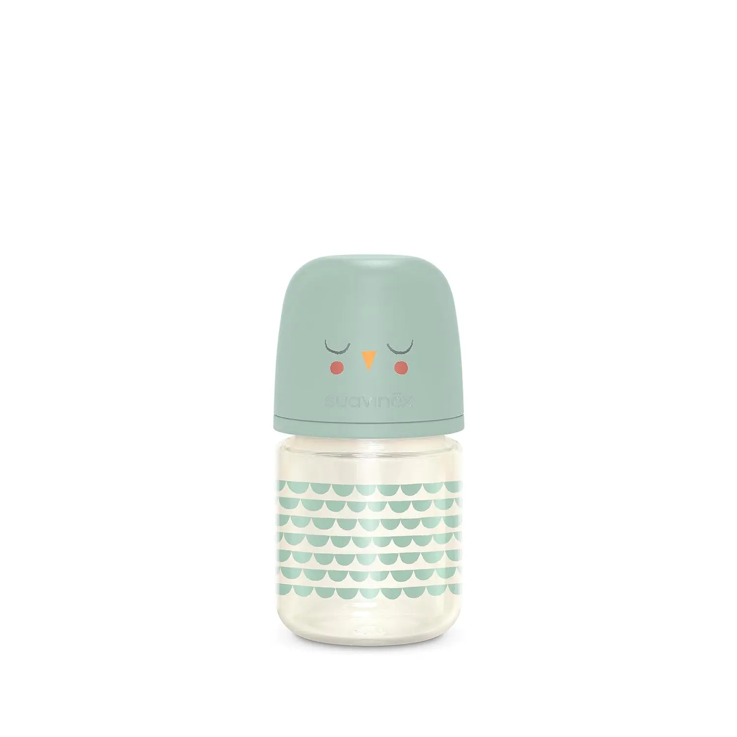 Glass Baby Bottle with SX PRO Silicone Nipple, Anti Colic Baby Bottles, Baby Bottles for Breastfed Babies, Slow Flow, 0mo, 4oz, Mint
