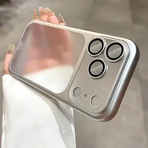 Electroplated Phone Cases for iPhone 17 Pro Max 16 15 14 13 12 Pro Max Plus, Luxury Matte Semi-Transparent, Full Camera Protection, Ultra-Slim Shockproof, Ultra-Thin All-Inclusive Drop-Proof Colorful Case for iPhone 17 Pro Max