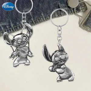 Disney Stitch Angel Keychain 1PC Officially Licensed Cute Pet Collectible Anime Keyring Zinc Alloy Backpack Decor Adorable Gift Charm