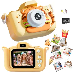 Children's Camera for Girls & Boys, 3-10 Year Old Kids Camera Toy with 32GB Memory Card & Dual Lens, 1080P HD Digital Camera Toy, Perfect Christmas Thanksgiving Birthday Gift (Yellow)