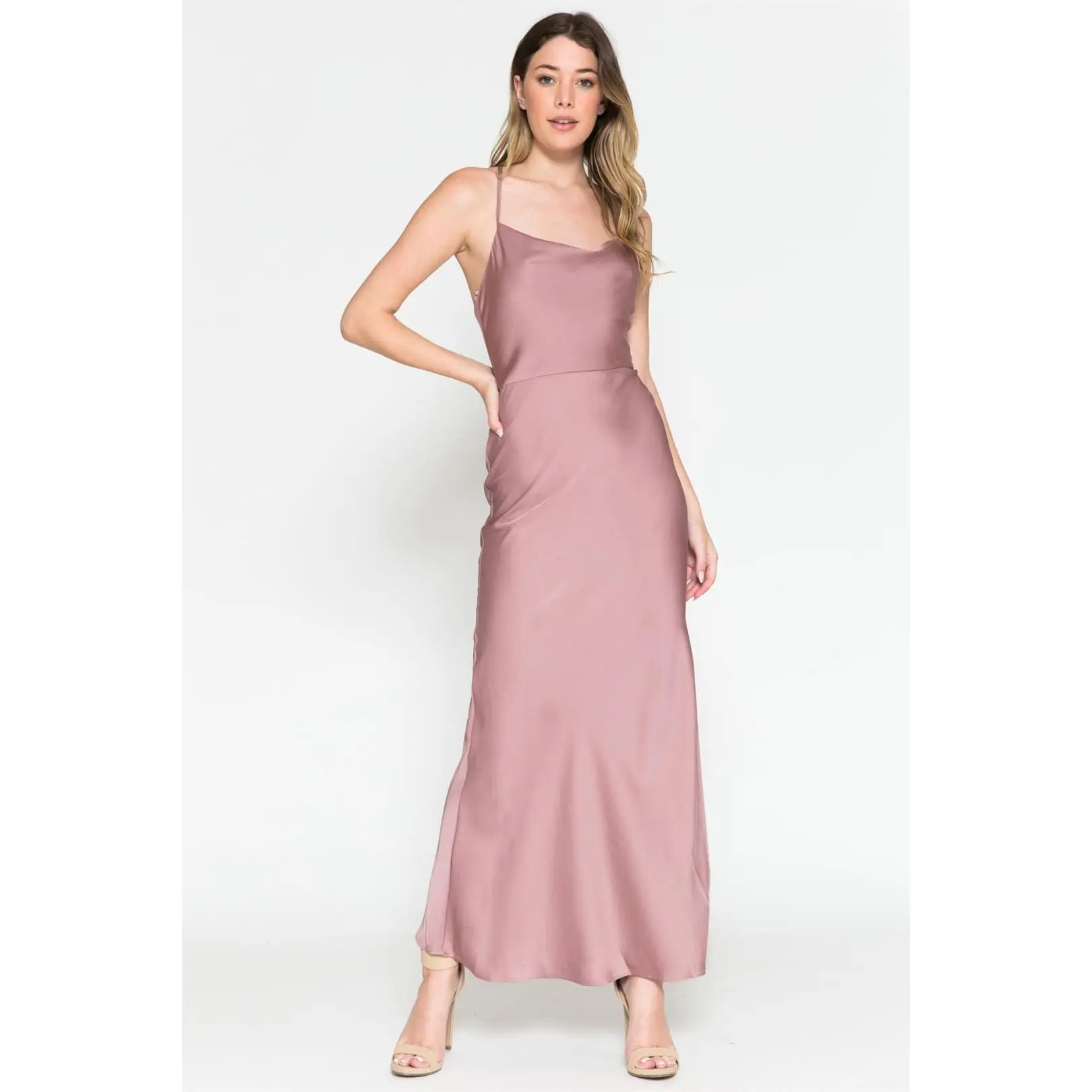 Mauve Bridesmaid Dress - Inexpensive 6115 Simple