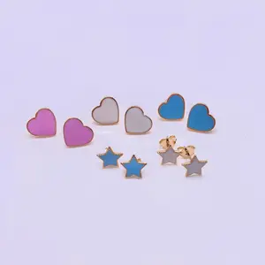 Gold Filled Enamel Studs