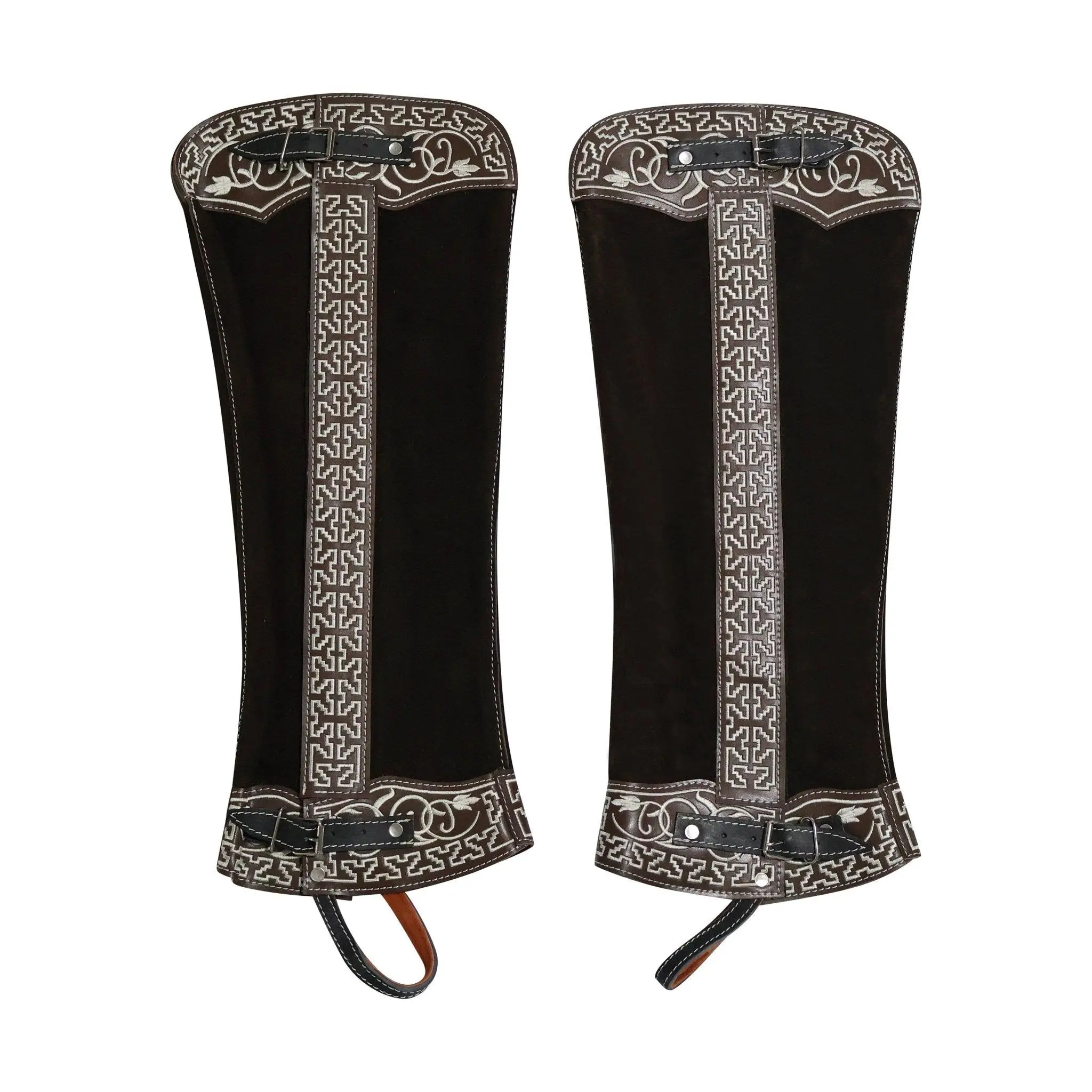 Polainas Largas Cafe De Gamuza Charras Horse Riding Chaps