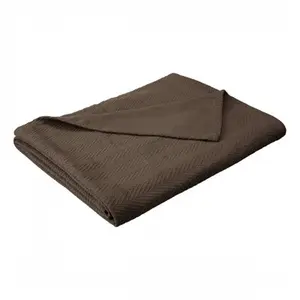Metro Charcoal Cotton Fiber Soft Cozy Stylish Blanket - Twin & Twin XL Sizes, Soft Bedding Linen for Bedspread Use, Night Warmth, Soft Cozy Blanket