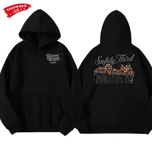 Safety Third Hoodie, Ironworker Humor Graphic Hoodie, Workman Construction Hoodie for Steel Workers & Blue Collar Men, Funny Gift for Ironworkers or Builders
