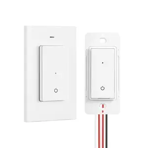 3 Way Light Switch, 125V Light Switch and Receiver Kit with Panel, for Ceiling Light, Fan, Lamp,, Wire Needed, FCC Listed