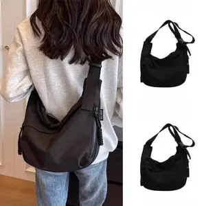 2026 Women's Oxford Cloth Dumpling Bag, Casual Sporty Shoulder Bag, Large Capacity Crescent Underarm Bag for Travel