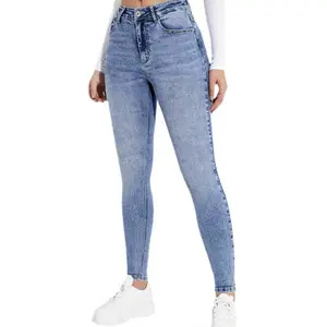 Slim Fit Mid Rise Washed Skinny Jeans, Stretchy Slant Pockets Casual Tight Jeans, slim-fitting vintage cute jeans Womenswear pre fall 90s denim pants skinny jean Distressed