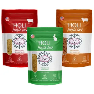 HOLI Land Lovers Variety Pack Dog Food Toppers - Beef, Lamb, and Rabbit