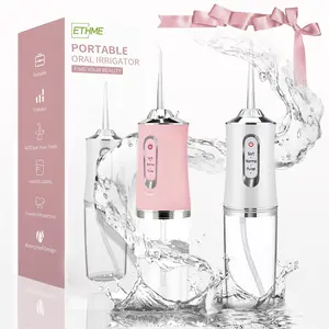 ETHME Rechargeable Pink Burst Water Flosser Portable Teeth Cleanser for Braces,Oral Dental Irrigator Gifts  Upgraded Cordless Waterproof Cleansing