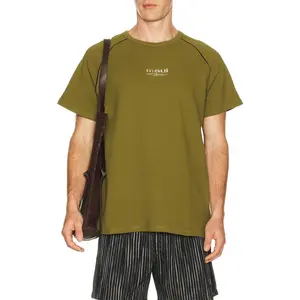 Maui and Sons Pique Front Short Sleeve Tee in Olive