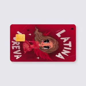 Latina Vibes Red Angel Credit Card Skin | Cute Decorative  Bank Card Sticker