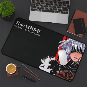Glory to Mankind Desk Mat Mouse Pad, Nier Game Desk Mat, 2B Playmat, Automata Gaming Mouse Pad, Android Mouse Pad