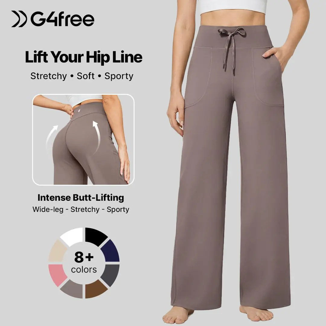 G4Free Womens High Waist Wide Leg Sweatpants Stretch Lounge Yoga Pants with Pockets Comfy Workout Casual EverGoing 2026, Gray Sweatpants, Clothes G4Free Womens High Waist Wide Leg Sweatpants Stretch Lounge Yoga Pants with Pockets Comfy Workout Casual EverGoing 2026, Gray Sweatpants, Clothes