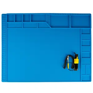 Kaisi Heavy Duty Magnetic Soldering Mat Tool Kit with Handle & Parts Storage – Heat Resistant up to 932°F for iPhone & PC Repair