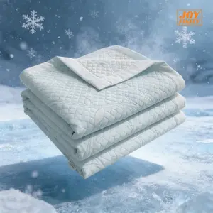 Joyfinity Reversible Cooling Blanket, Cooling Comforter Size for Hot Sleeper and Night Sweats, Breathable Summer Quilt, Lightweight Soft Breathable Silky satin, Pet & Outdoor Summer Cooling Blanket