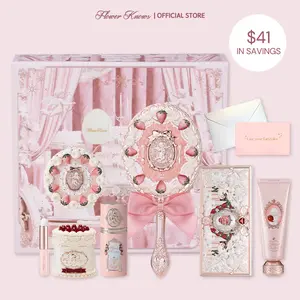 Flower Knows Heart Shine Set - 10 Items Full Face Makeup Set For Valentine Day