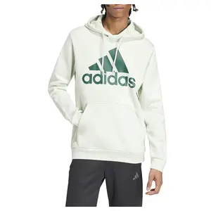 adidas Mens Essentials Fleece Logo Hoodie Training Casual Outerwear Casual - Green