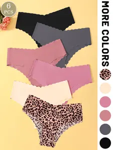 6 pieces of women's seamless underwear, soft and comfortable women's briefs, everyday women's lingerie and underwear, Casual Soft Panties