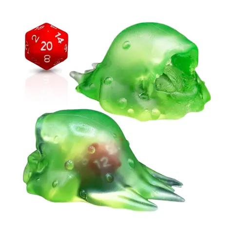Galdor's Guild Slime Monster Gelatinous Cube Dice Jail | Squishy & See-Through | + Free Die | Prison Cage for Dungeon Parties | Miniature Accessories DND Gifts | Dungeon Masters, DMS & TTRPG Players Gaming