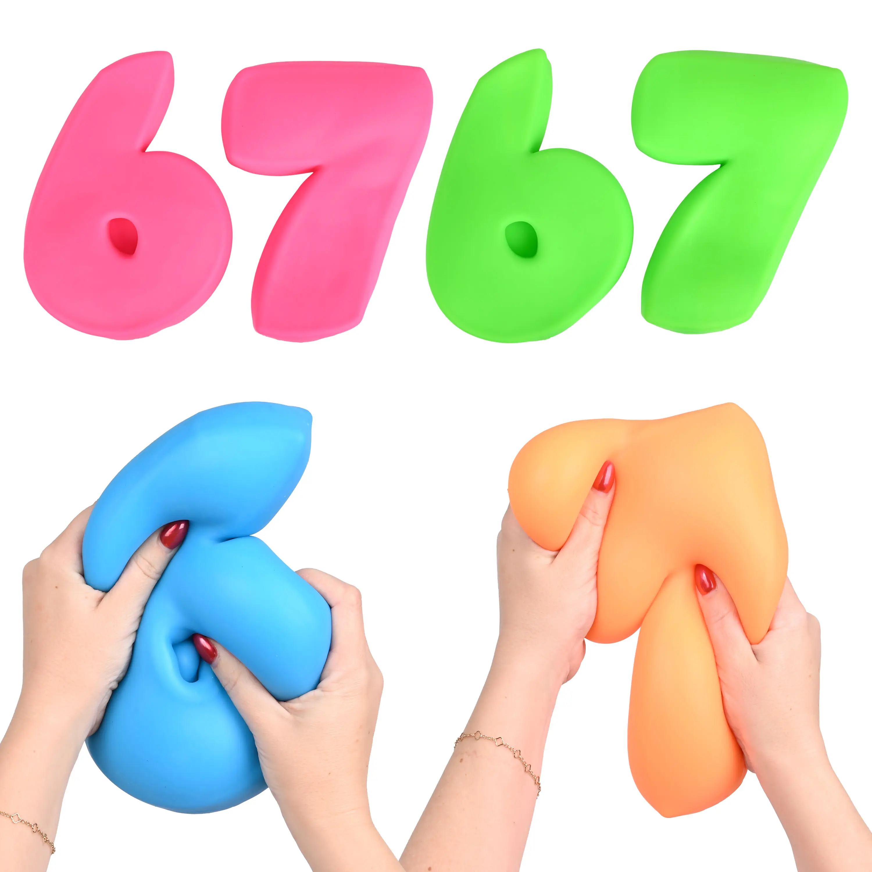 67 Squishy Numbers 2pk - Assorted Colors, Randomly Assorted, Fun and Engaging
