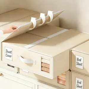 Foldable Space-Saving Storage Bins | Must-Have Closet Organizer for Quilts, Sheets & Bath Towels