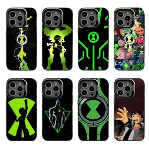 B-BenS Cartoon 10 Phone Cases For iPhone 17 Promax 16 15 14 13 12 11 Pro Max Plus Air Black Candy Matte Shockproof Cover Protection Best Gift of Birthday Christmas Halloween