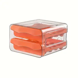[Modern Egg Storage Container] Leakproof, Shockproof Double Layer Egg Storage Container - Modern Plastic Egg Holder Basket Organizer