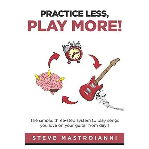 USED-PRACTICE LESS, PLAY MORE: The simple, three-step system to play songs you love on your guitar from day 1 by Steve Mastroianni (Paperback)